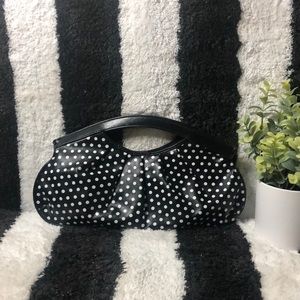 Black & White Polka Dot Clutch